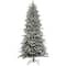 7ft. Pre-Lit Snowy Calton Pine Artificial Christmas Tree, Warm White LED Lights